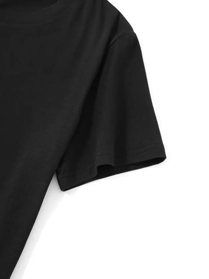 T-shirt décontracté pour femme à manches courtes avec imprimé lettres espagnoles 'CUANDO TU OPINIÓN SEA UNA CROQUETA ME