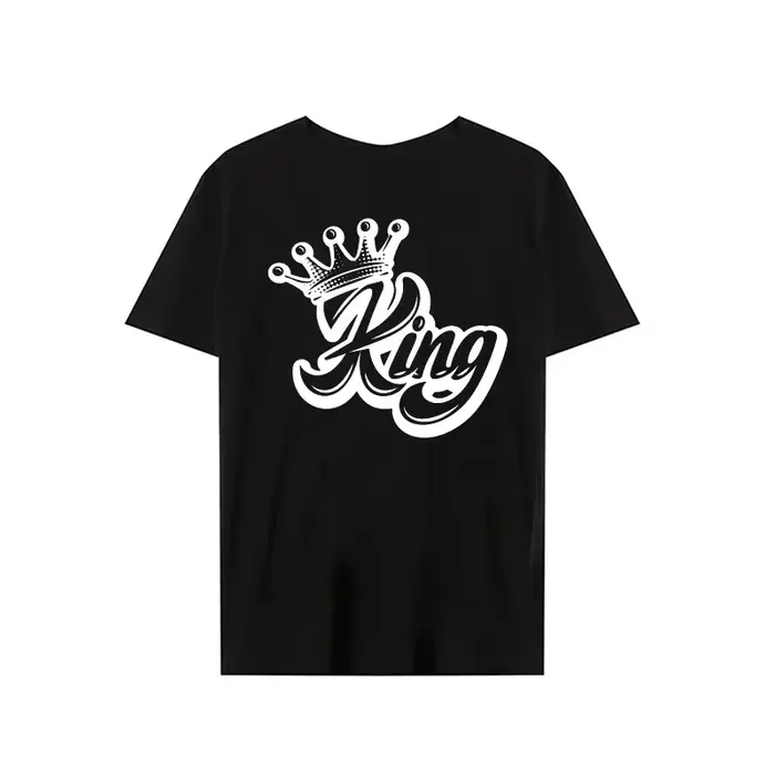 Roi reine couronne imprimer amoureux Couples T-shirt Harajuku femmes T-shirt couronne Couple corresp