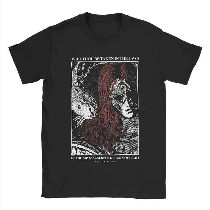 Messmer ER jeu T-Shirt pour hommes créatif pur coton t-shirts col rond à manches courtes T-Shirt 4XL