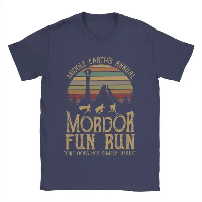 T-Shirt manches courtes col rond homme, vêtement en coton, Vintage, Original, Mordor L-Lords Of The 