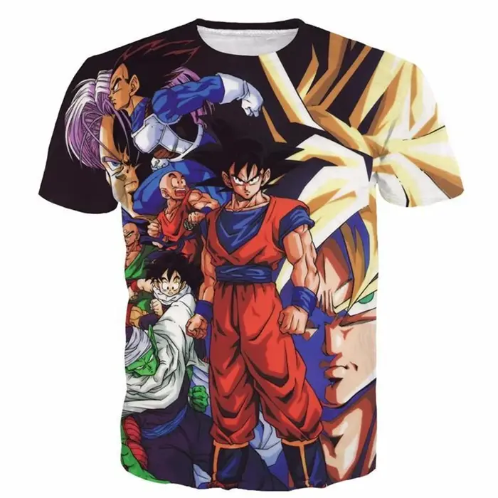 T-shirt à séchage rapide 3D pour hommes, femmes et enfants, Anime japonais Dragon Ball Z, tous les p