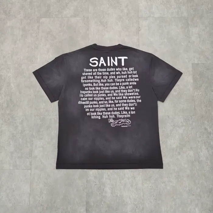 Yao mode Saint de Michael 25SS t-shirt décontracté hommes hauts vêtements surdimensionné Vintage ample Y2k graphiques