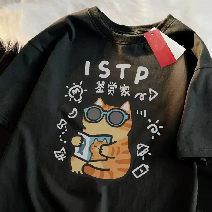 MBTI été et printemps femmes T-Shirts à manches courtes amusant chat T-Shirt respirant doux mode dessus frais rue