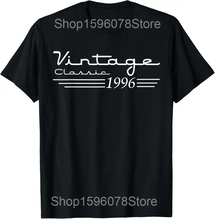 30e anniversaire Vintage né en 1996 30 ans B-day t-shirts hommes Humor Streetwear t-shirt à manches 