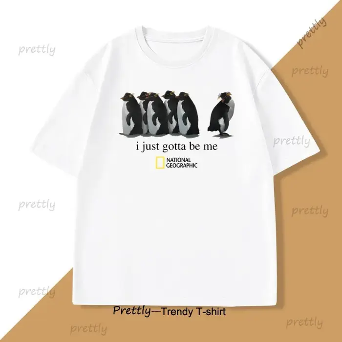 Je veux juste moi être pingouin T-Shirt hommes femmes nouveauté graphique T-Shirt col rond ample res