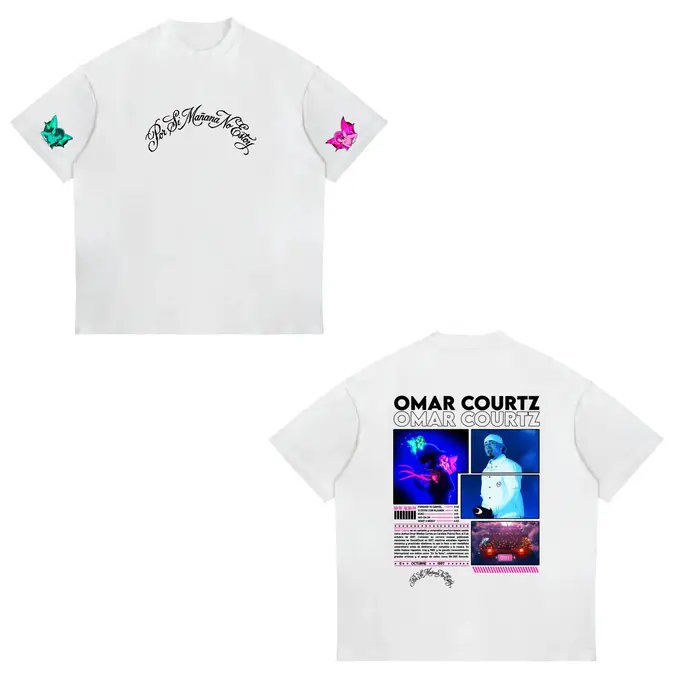 T-shirt Omar Courtz Primera Musa Tour pour hommes et femmes, Streetwear Oversize, Mode Y2K, T-shirt 