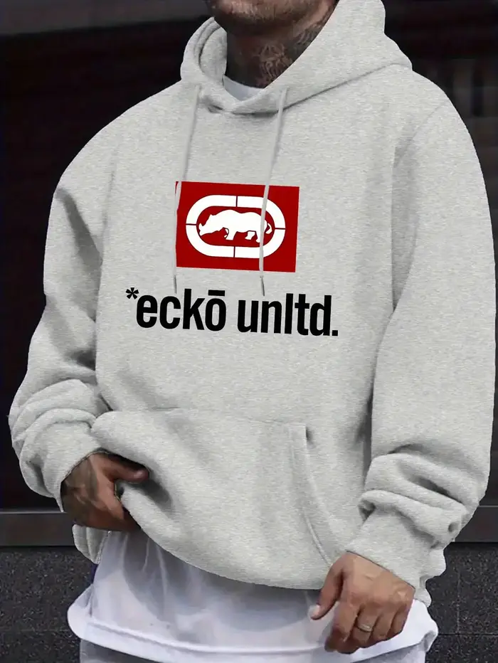 Sweat à capuche pour homme avec motif « Ecko Unlimited » - Pull décontracté à manches longues