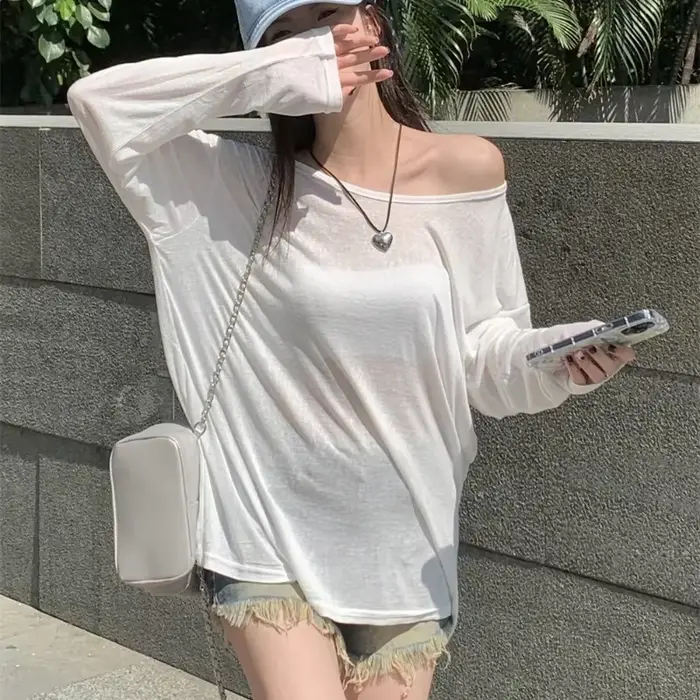 T-shirt Baggy transparent pour femmes
