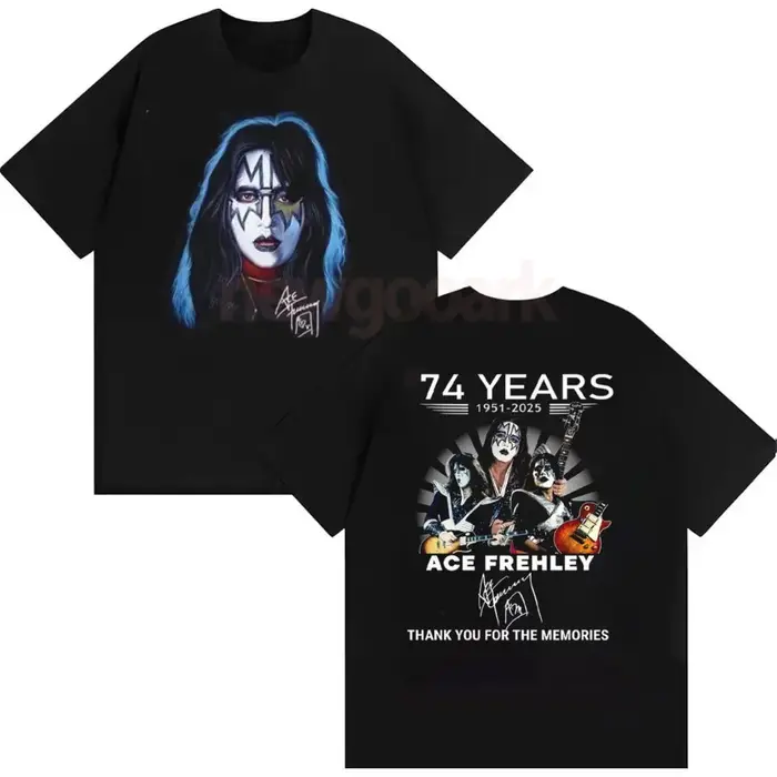 Ace Frehley hommage graphique t-shirts RIP 1951-2025 merci pour les souvenirs cadeau femme homme Fan
