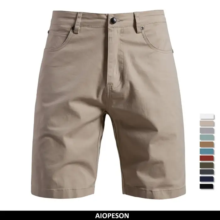 AIOPESON 2025 nouveau été 100% coton hommes Shorts décontracté pour haute qualité taille élastique S