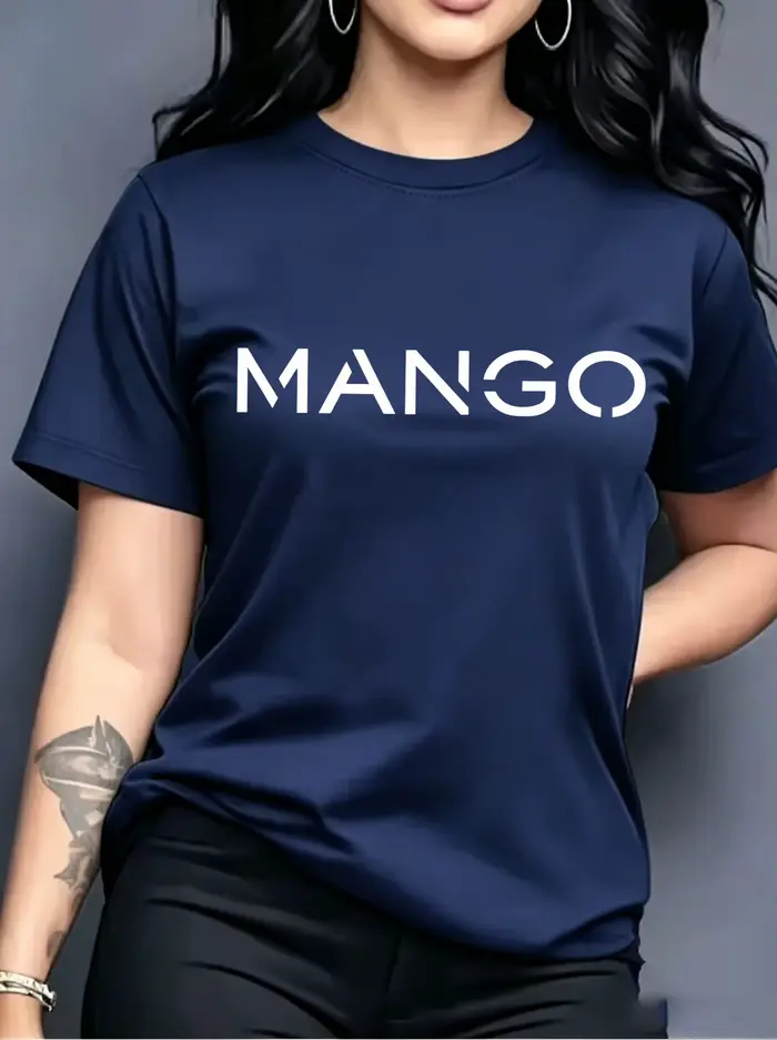 Nouveauté : T-shirts minimalistes pour femmes avec motif graphique MANGO