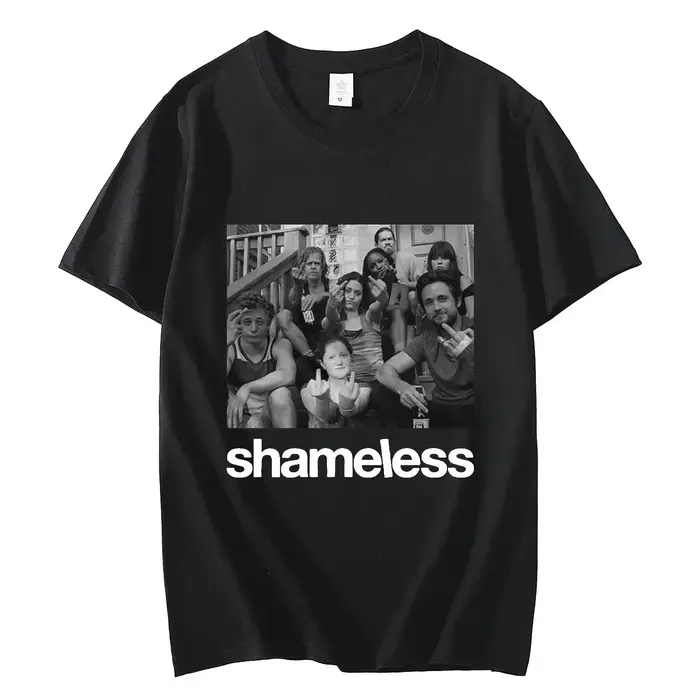 T-shirts graphiques TV Play Shameless pour hommes et femmes, style oversize, vintage, à manches cour