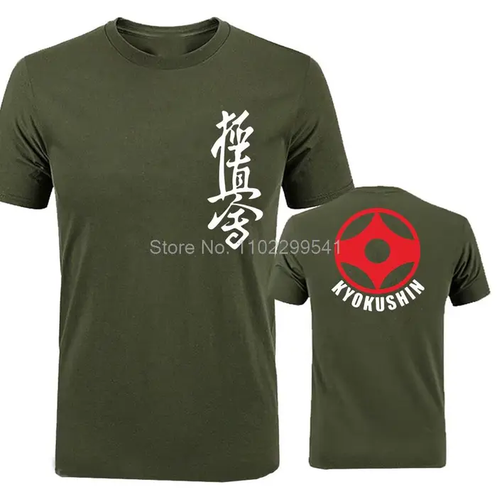 T-Shirt hommes unisexe T-Shirt noir t-shirts Homme t-shirts Kyokushin karaté Masutatsu huama karaté 