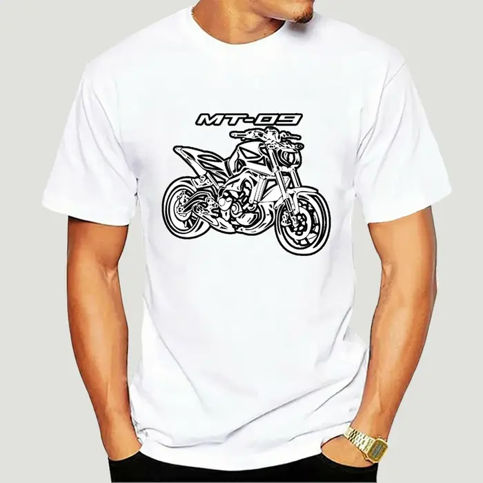 Nouveau modèle T-Shirt coton Yam Mt09 Mt 09 Mt-09 Moto Moto hommes court Sved im Fit & T-Shirts 9244