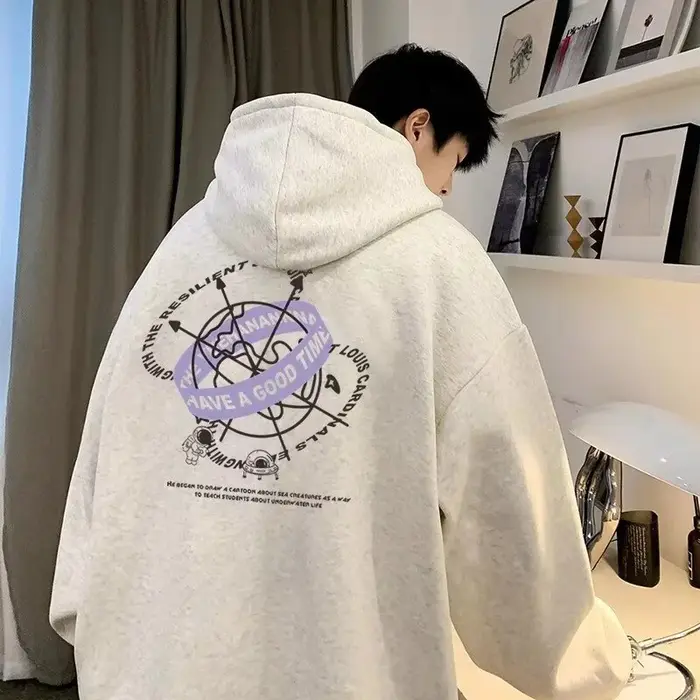Goth lettre astronaute graphique sweats à capuche hommes Hip Hop automne nouveau dans
