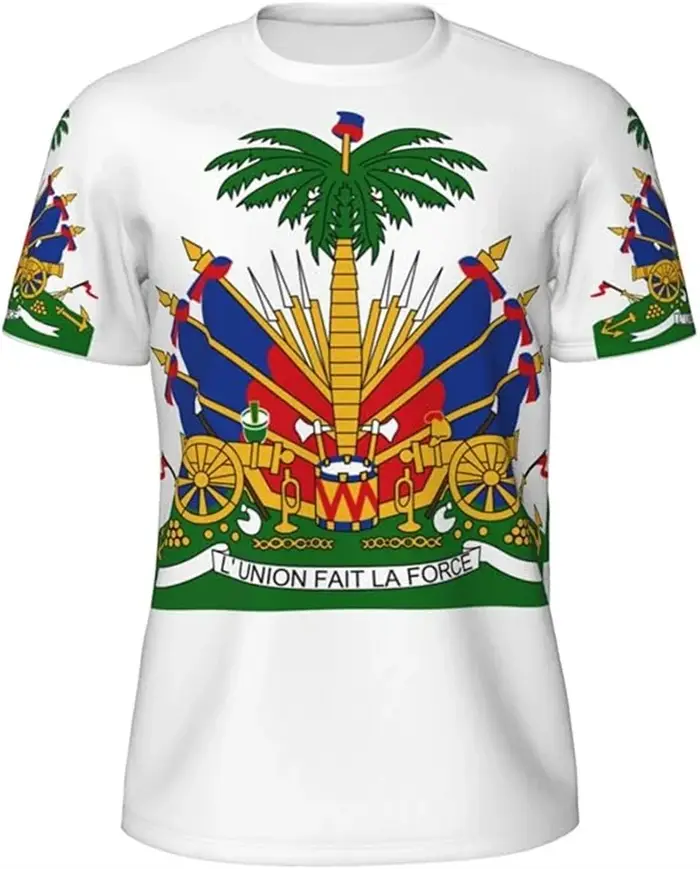 T-shirt drapeau haïtien pour hommes