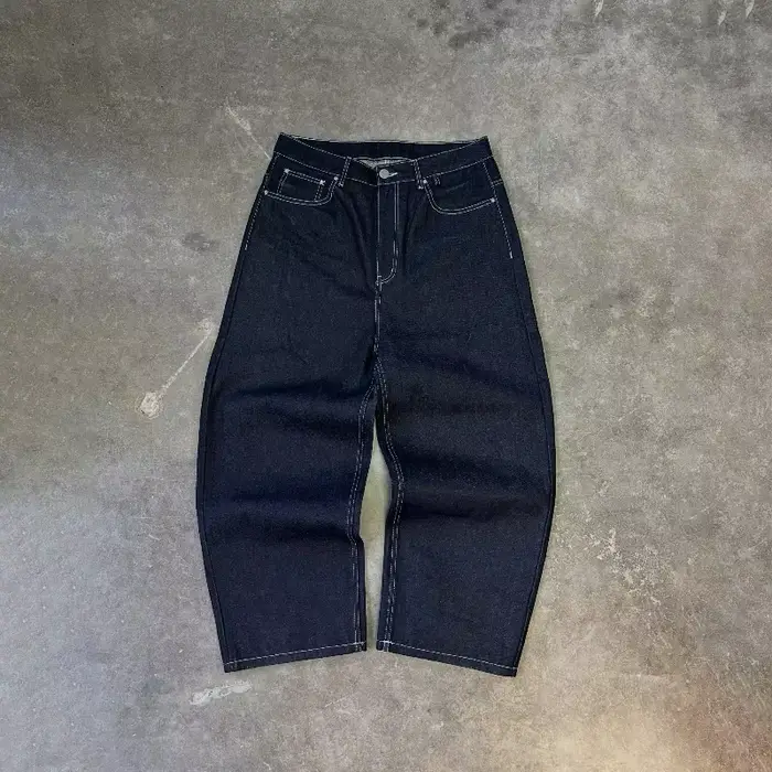 Jeans gothiques noirs tendance hip-hop