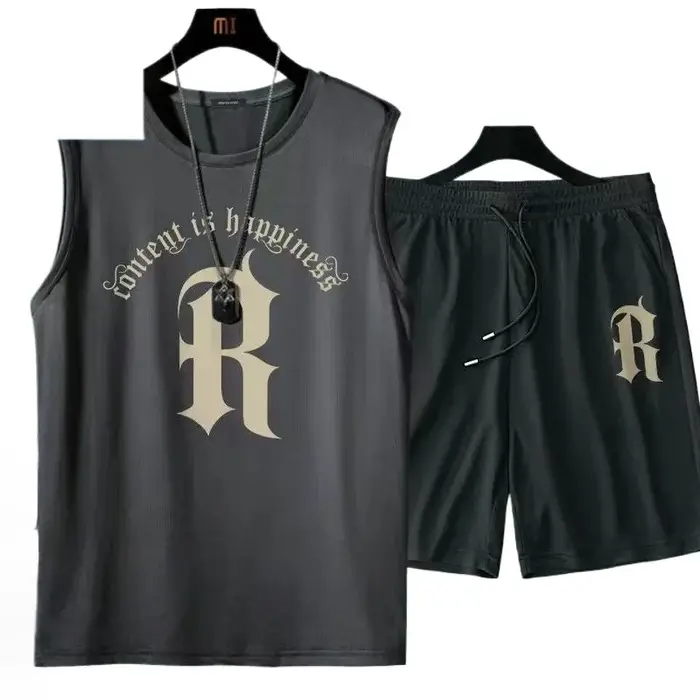 Vêtements d'été pour hommes, tenues de basketball décontractées, vêtements de sport urbains