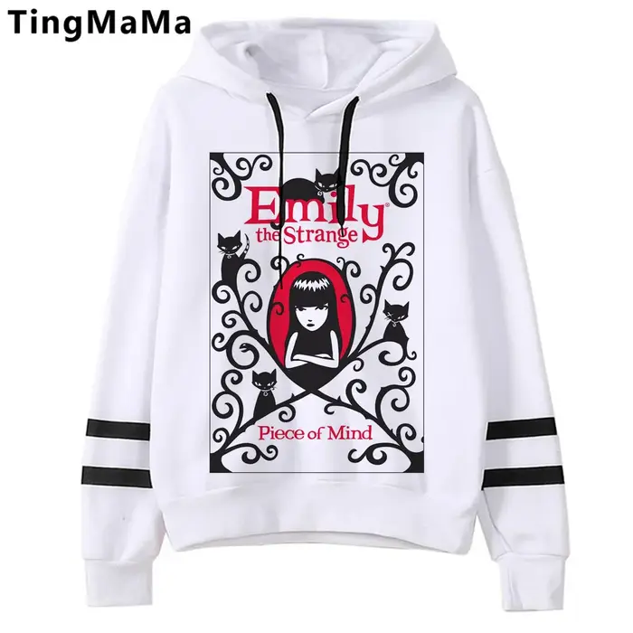 Emily The Strange-Sweat à Capuche pour Homme, Streetwear Esthétique des Années 90