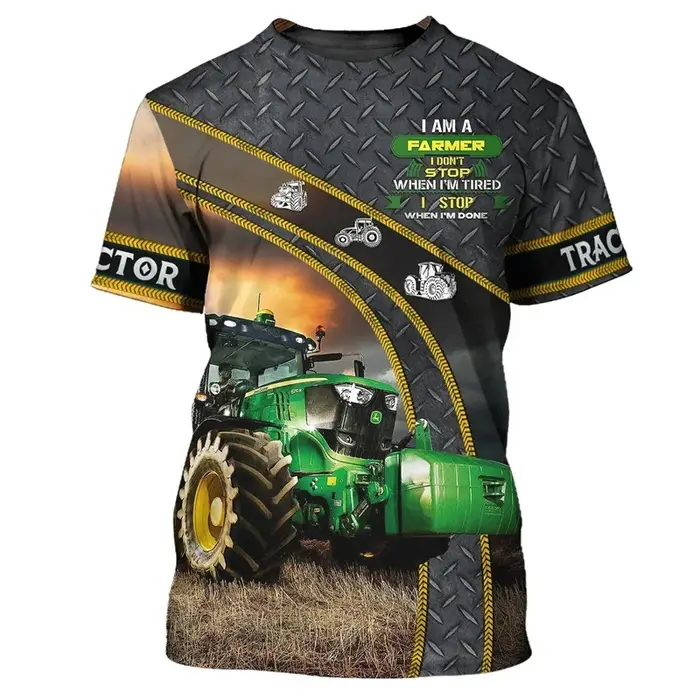 T-shirt graphique de tracteur de ferme pour hommes