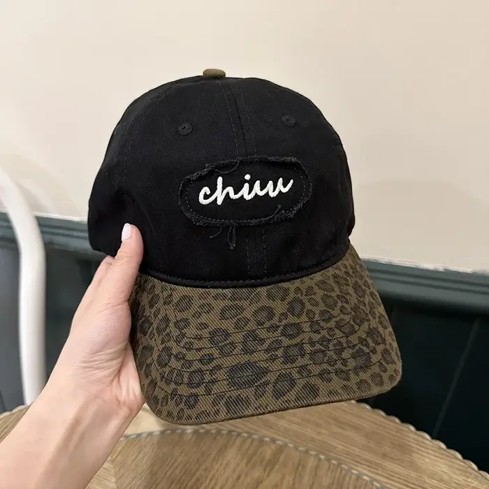 Casquette de Baseball léopard rétro pour femmes, mode couleur bloquée, pare-soleil à visière, Hip Ho