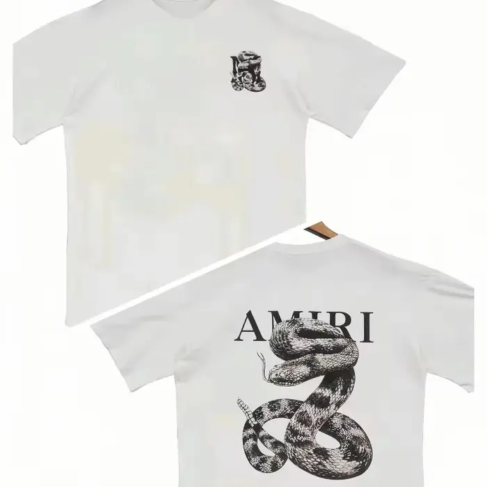 T-shirt ample à motif serpent, tendance luxe léger, manches courtes, unisexe, polyvalent, décontract
