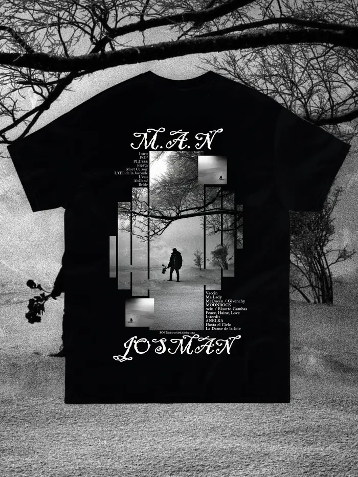 T-shirt graphique du rappeur chanteur français Josman