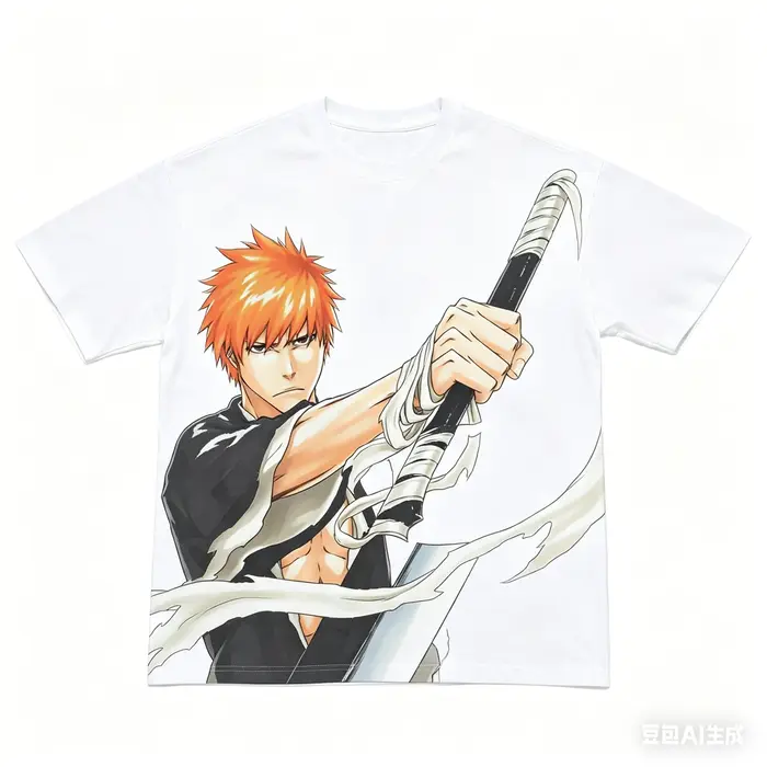 T-shirt en coton délavé, vêtements personnalisés, nouveau modèle, T-shirt Anime, vêtements toute l'a
