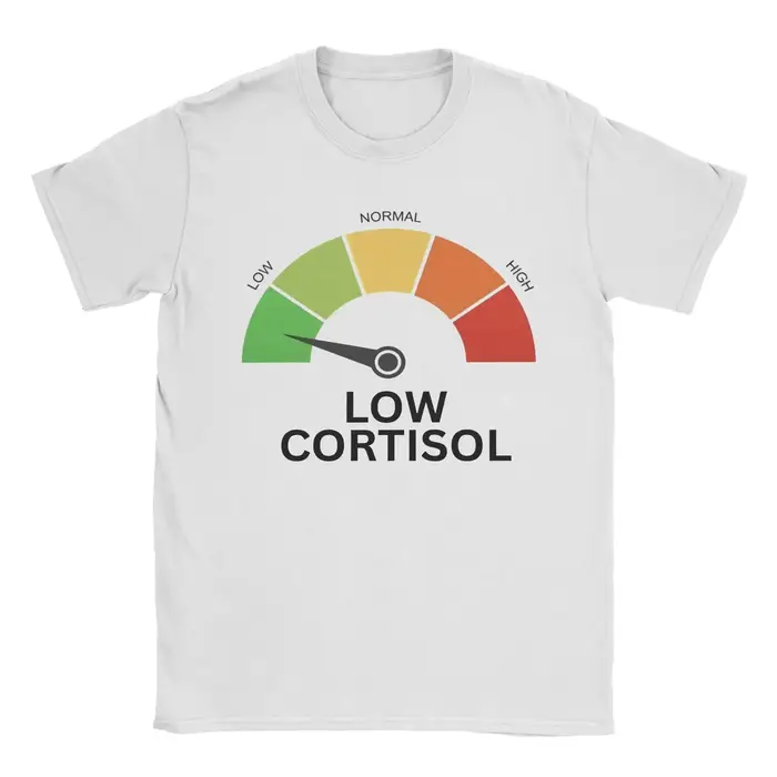 T-shirt Meme Low Cortisol Level en coton pour homme, tendance, cool, décontracté, à manches courtes,