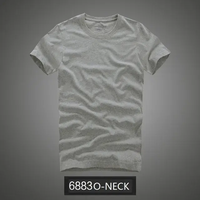 T-shirt manches courtes col rond pour homme, 100% coton, couleur unie, de haute qualité