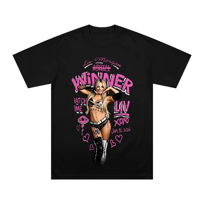 Liv Morgan est votre nouvelle championne du monde féminine, t-shirt en coton à col rond imprimé, vêt