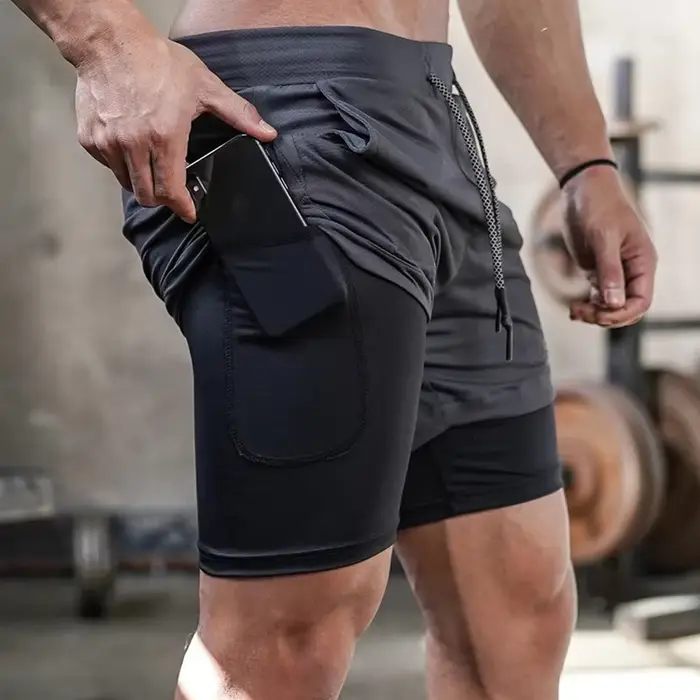 Short de course camouflage pour hommes