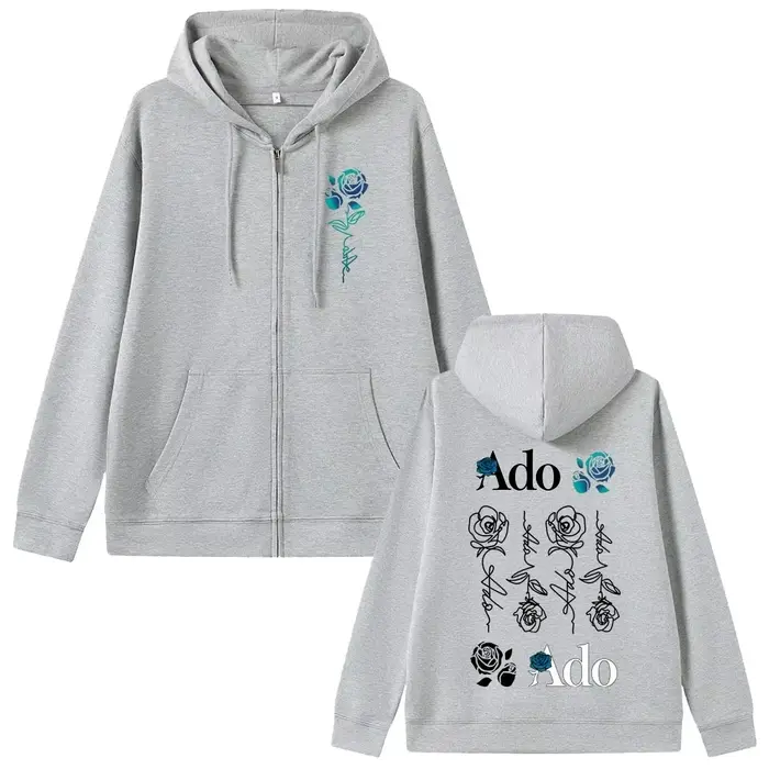 Ado World Tour 2025 Hibana sweat à capuche avec fermeture éclair hommes femmes vêtements mode Style japonais Streetwear unisexe décontracté polaire veste zippée