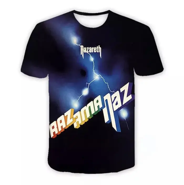 Rock populaire Nazareth impression 3D T-Shirts hommes femmes hanche tendance à manches courtes t-shirt surdimensionné Streetwear Harajuku Y2k hauts vêtements