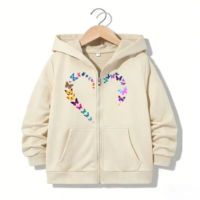 Sweat à capuche zippé Y2K pour garçons et filles
