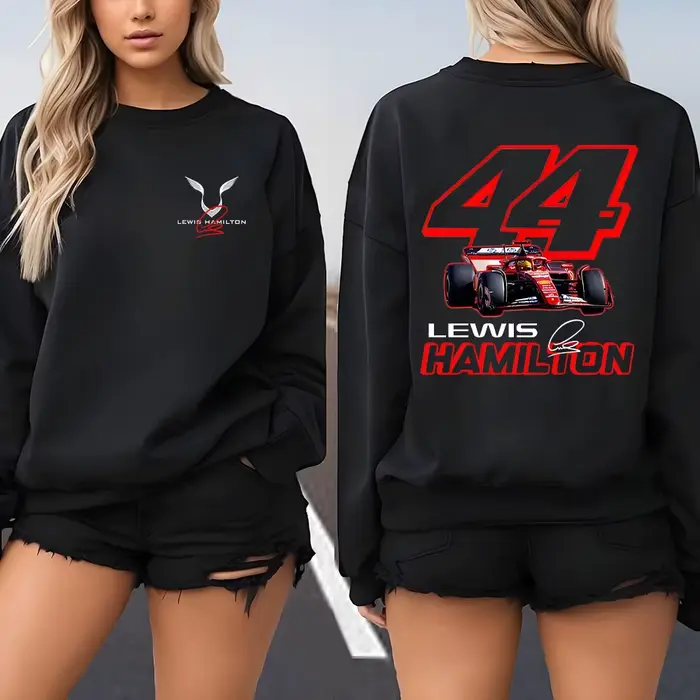 Sweat-shirt à col rond Lewis Hamilton Racing 44 pour femmes et hommes