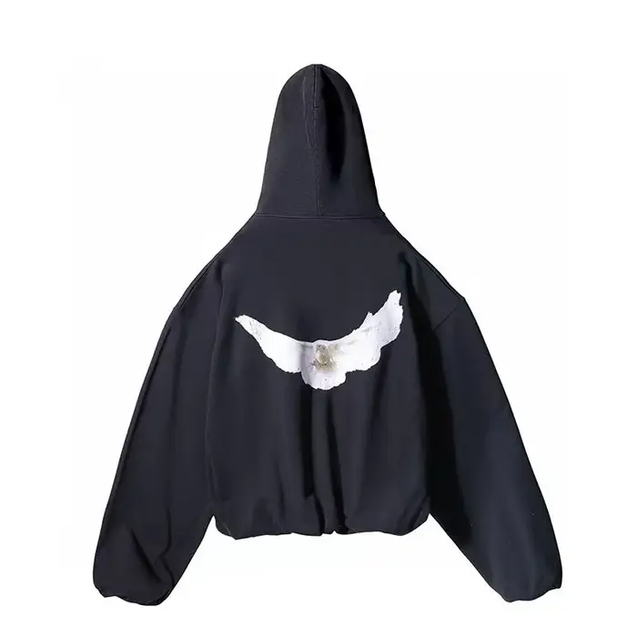KANYE WEST Peace Pigeon Hoodie High Street YZY Double-Layer Single Layer Heavyweight Hooded Pullover