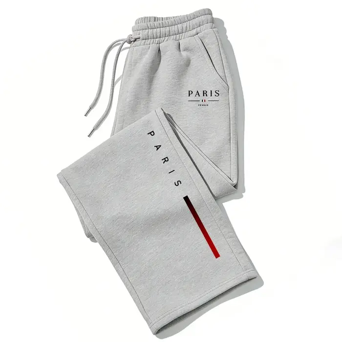 Pantalon large imprimé PARIS, collection 2026, pour homme et femme, automne-hiver, décontracté, haut
