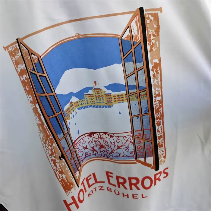 House of Errors hôtel fenêtre impression surdimensionné T-Shirt hommes femmes coton ample Streetwear décontracté à manches courtes hauts