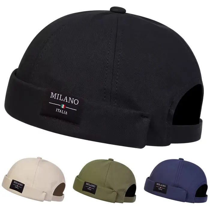 Casquettes pour hommes MILANO ITALIA avec étiquette cousue