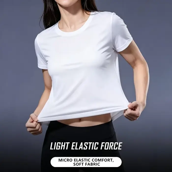T-shirt unisexe respirant à manches courtes