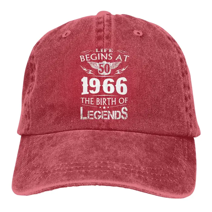 La vie commence à 50 - 1966 La naissance d'ATIONS se termine Casquette de baseball pour hommes 50 ans Born en 1971