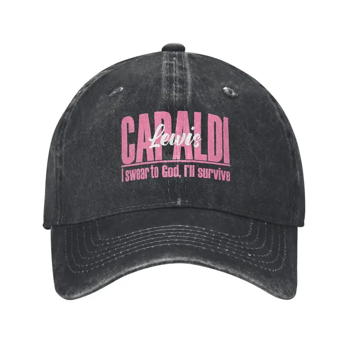 Chanteur Lewis C-Capaldi World Tour 2025 Sun Casquette de baseball Mode Unisexe Hommes Lavé Gym en p