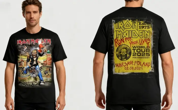 T-shirt graphique inspiré de la tournée mondiale du groupe de rock 2025 – T-shirt à manches courtes 