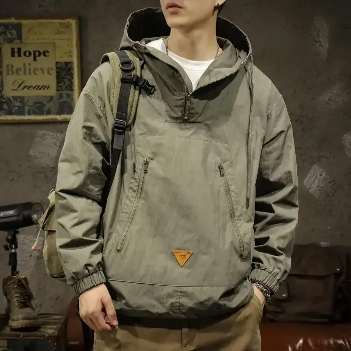 Sweat à capuche zippé grande taille pour homme