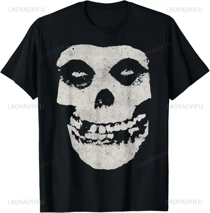 Summer Misfits T-Shirt crâne en détresse unisexe pour hommes femmes-Vintage gothique Streetwear surd