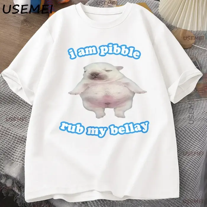Bleu Pibble T-shirt drôle chien Meme