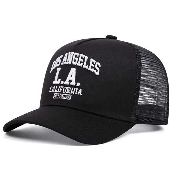 Casquette de sport brodée LOS ANGELES pour hommes et femmes, style camionneur américain, tendance mo