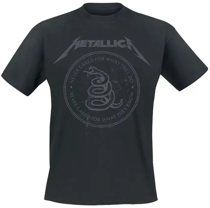 T-shirt Metallica Snake à motifs artistiques, mode estivale, pour hommes et femmes, en coton, décont