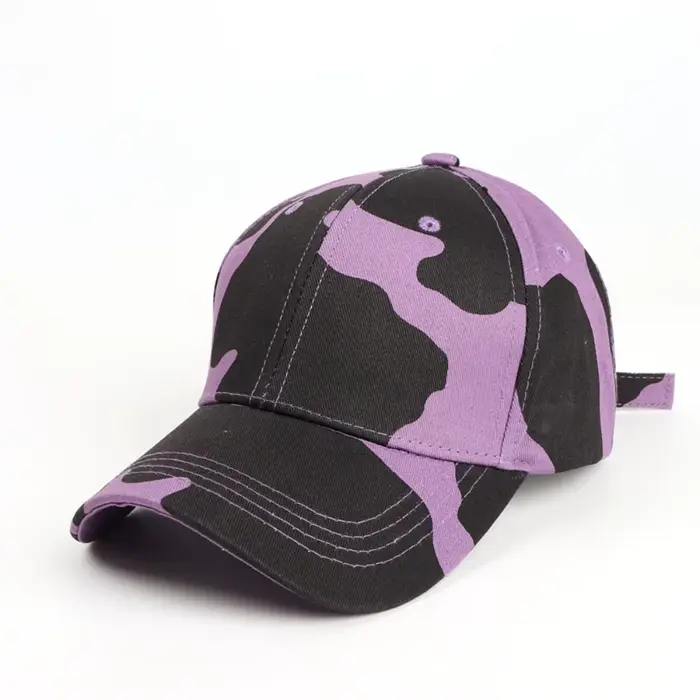 Casquette de baseball à motif vache à carreaux